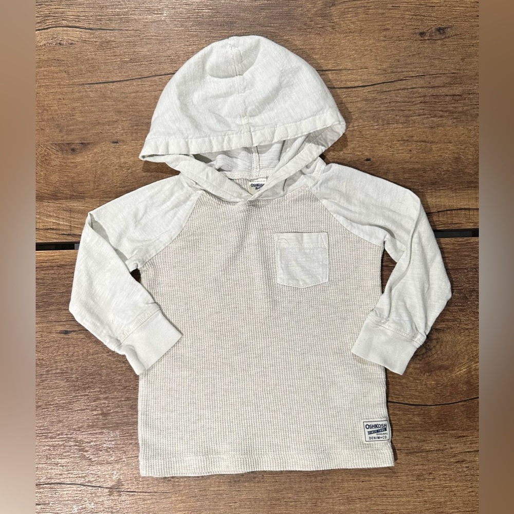 Osh Kosh thermal hooded shirt